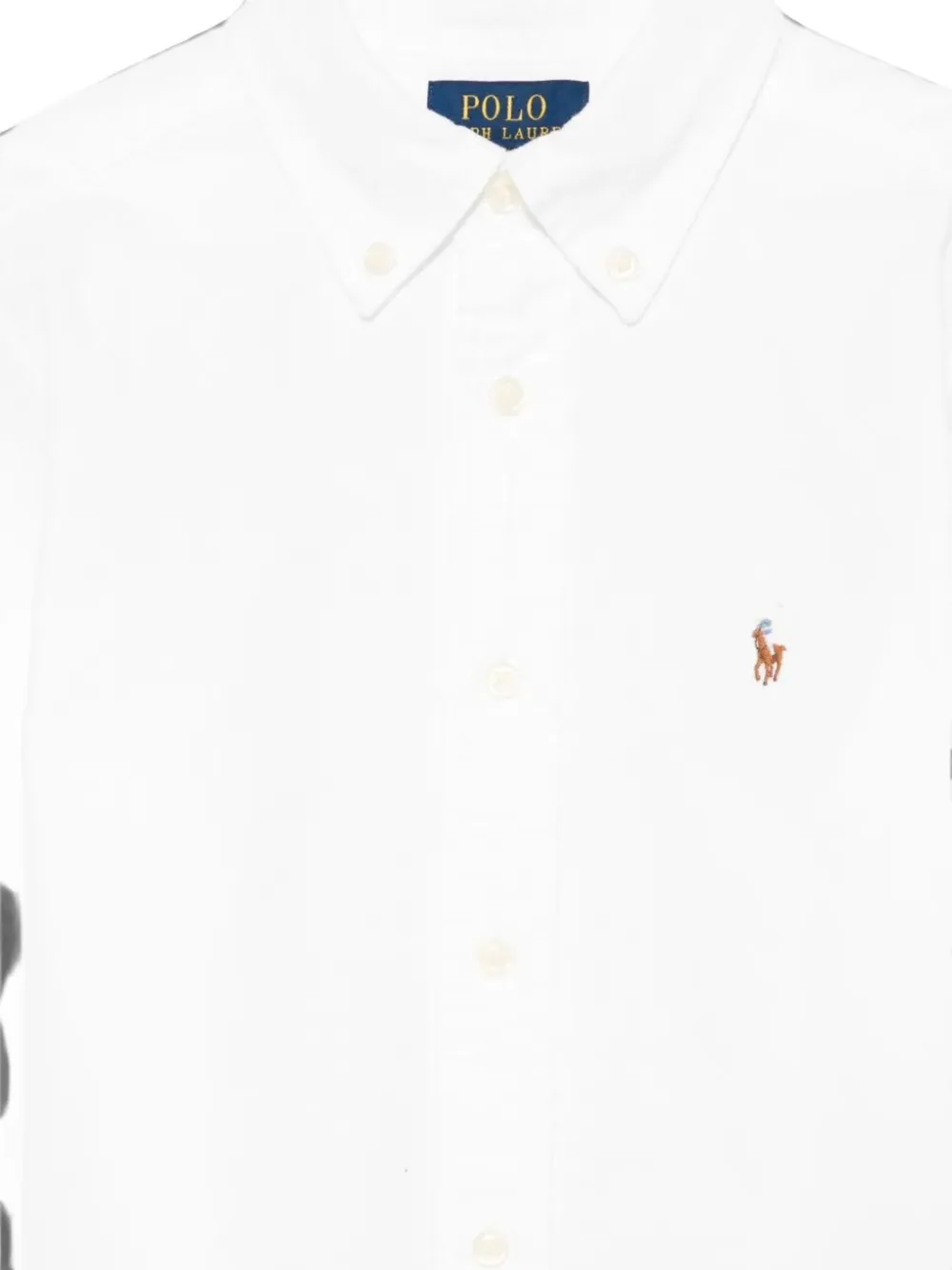 POLO RALPH LAUREN KIDS Shirt met geborduurd logo en knopen Wit