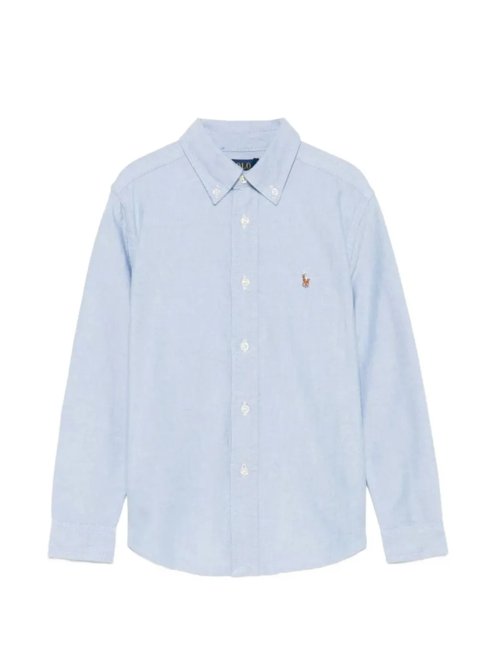 POLO RALPH LAUREN KIDS embroidered-logo Oxford shirt - Blau