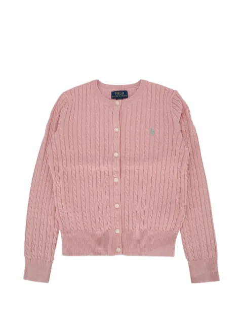 POLO RALPH LAUREN KIDS cable-knit cotton cardigan