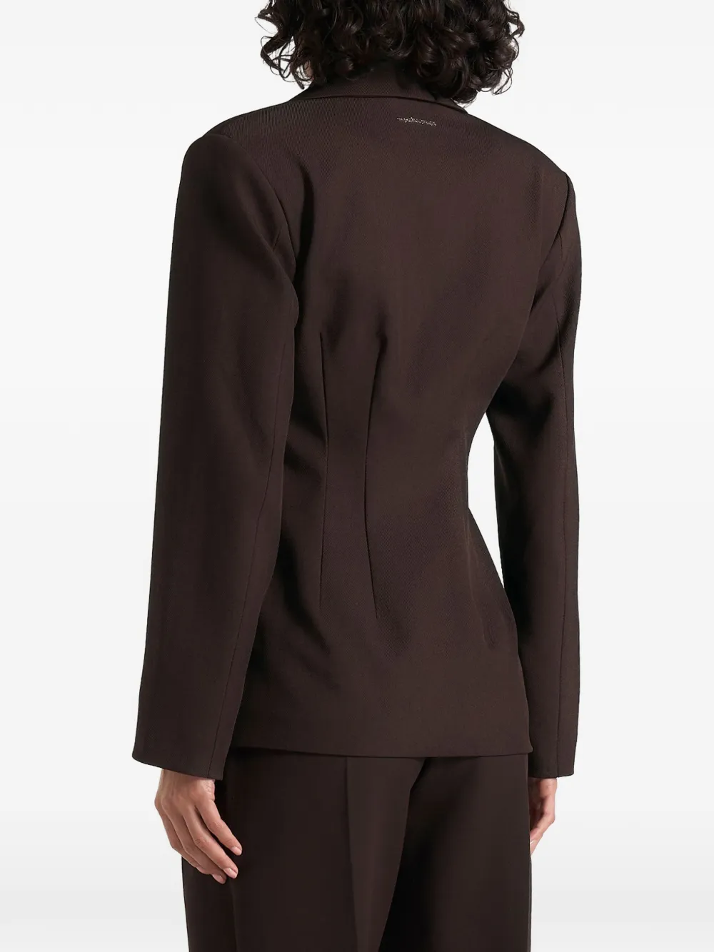 Manière De Voir Beatrice getailleerde gesmockte blazer Bruin