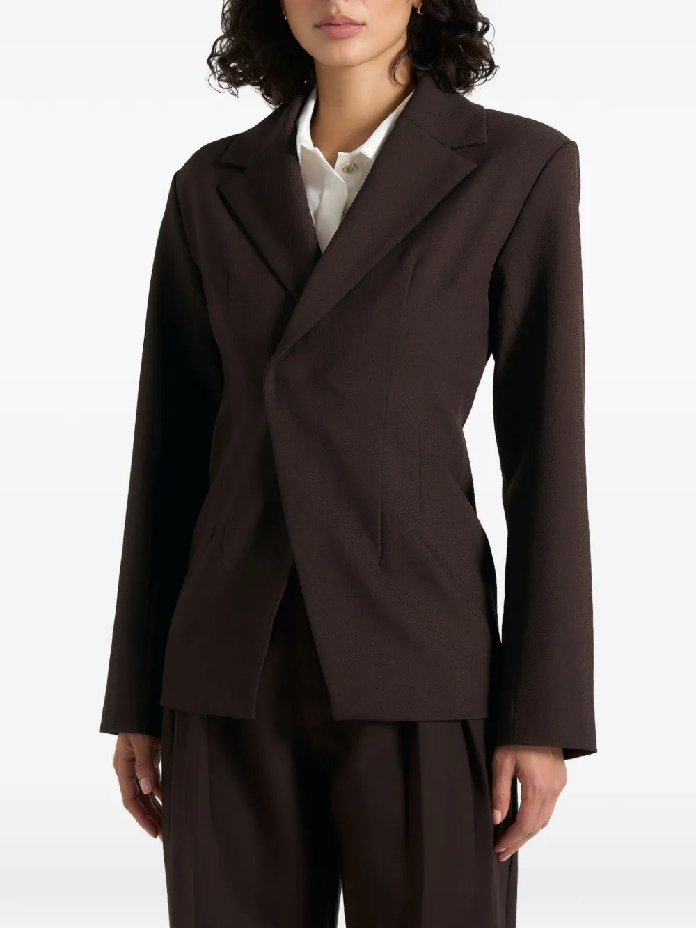 Manière De Voir Beatrice tailored cinched blazer - Marrone