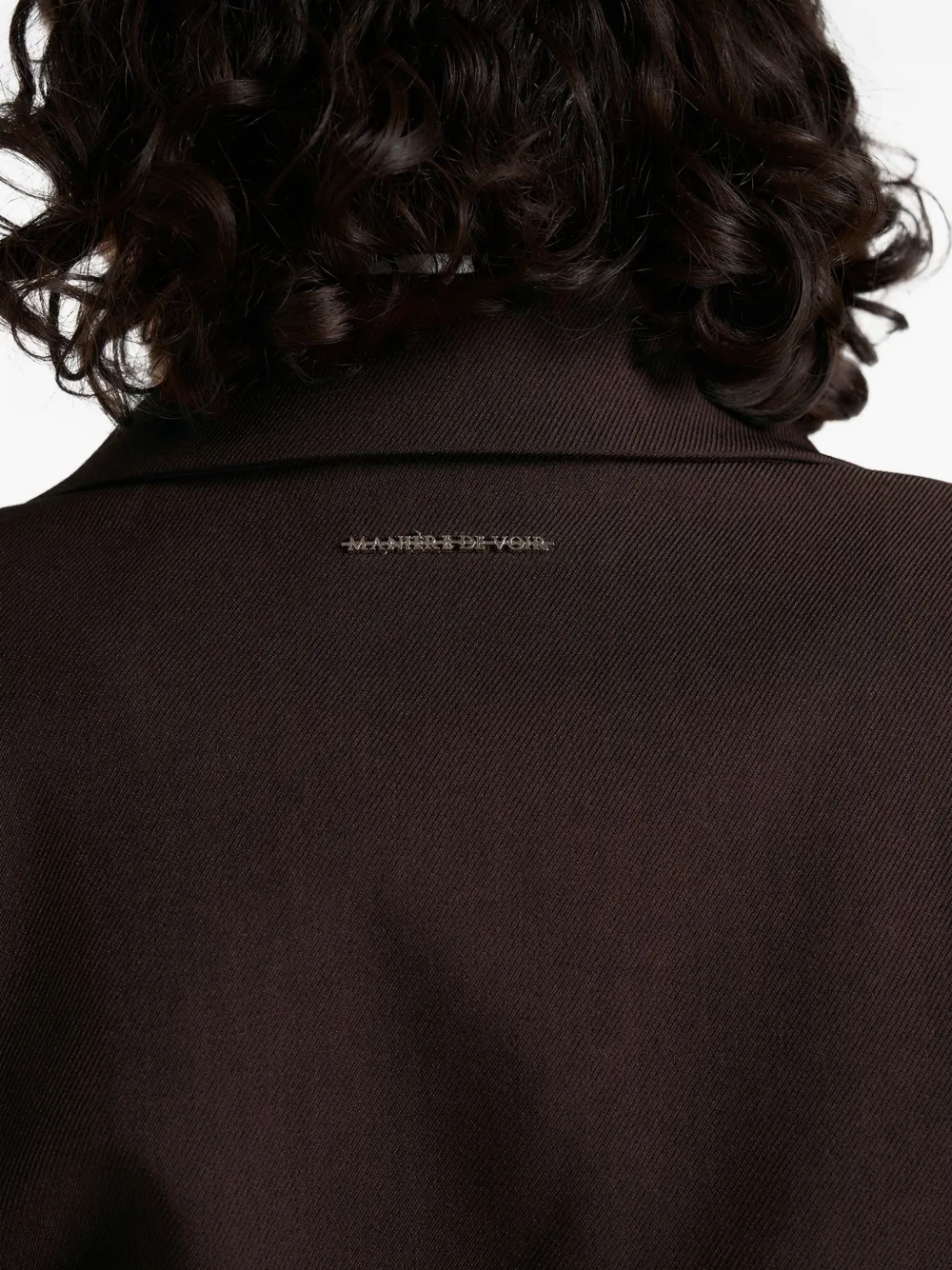 Manière De Voir Beatrice getailleerde gesmockte blazer Bruin