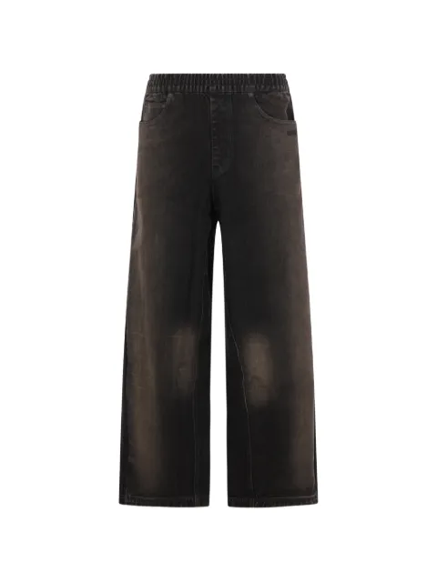 adidas x AVAVAV elasticated-waist faded-wash jeans