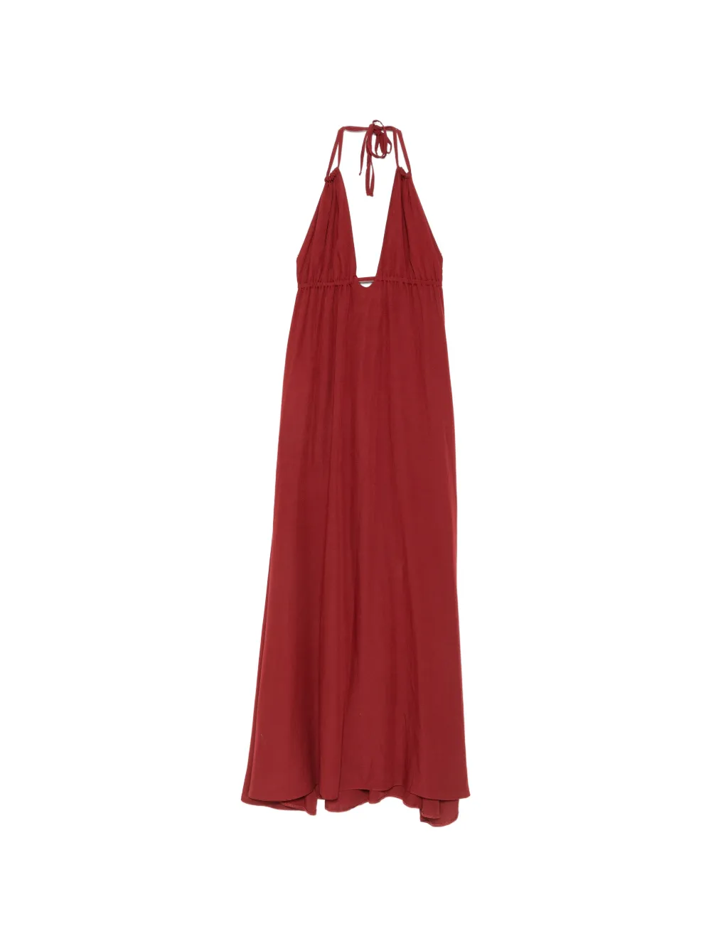 MOUTAKI halterneck maxi dress - Rosso