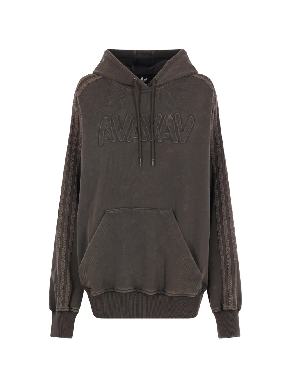 adidas x AVAVAV logo-patch drawstring hoodie - Marrone