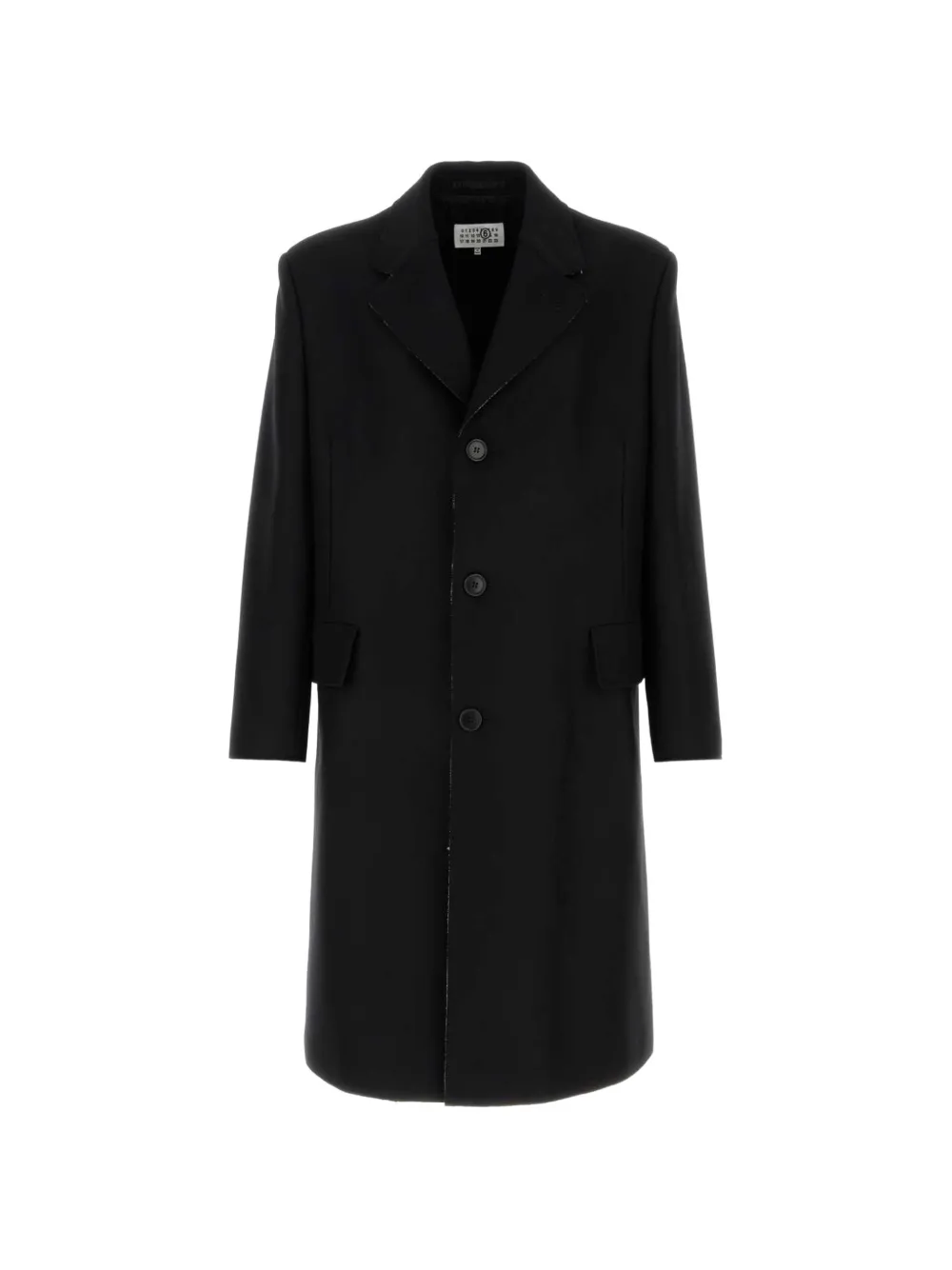 MM6 Maison Margiela single-stitch single-breasted coat - Black