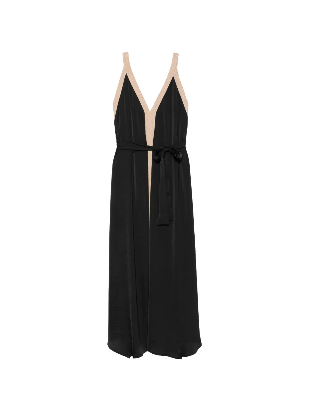 MOUTAKI V-neck maxi dress - Nero