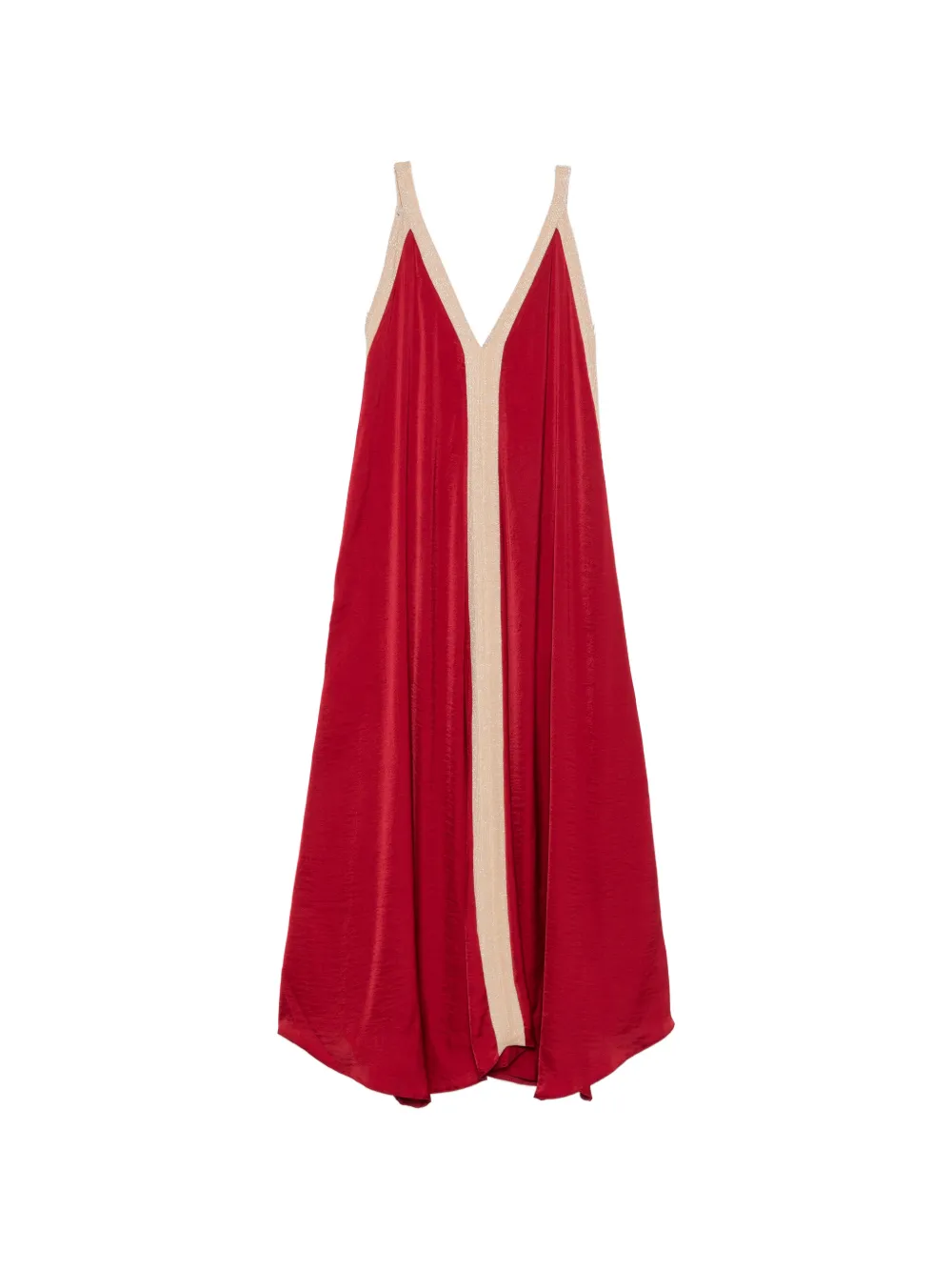 MOUTAKI V-neck sleeveless maxi dress - Rosso