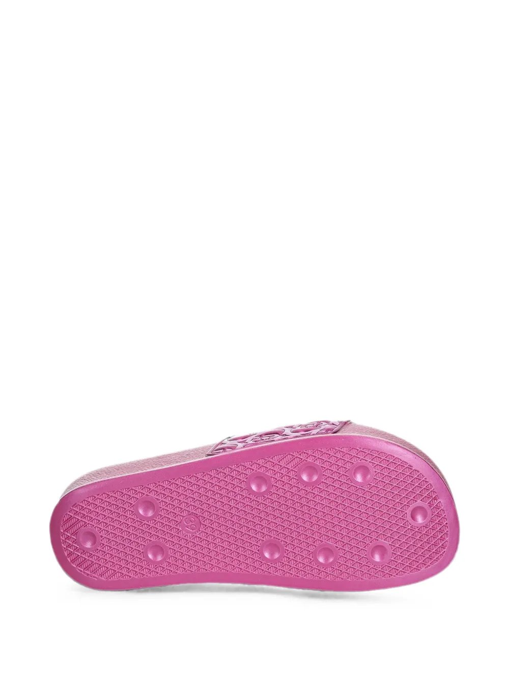 LIU JO logo-embossed platform slides Roze