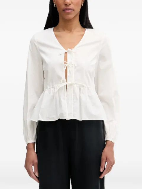 Marc O'Polo tie-fastening peplum blouse