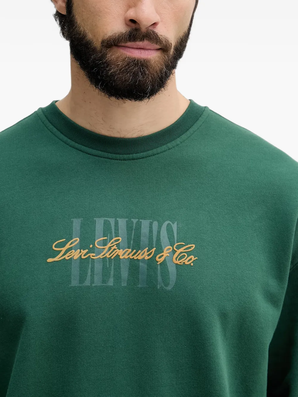 Levi's Sweater met logodetail Groen