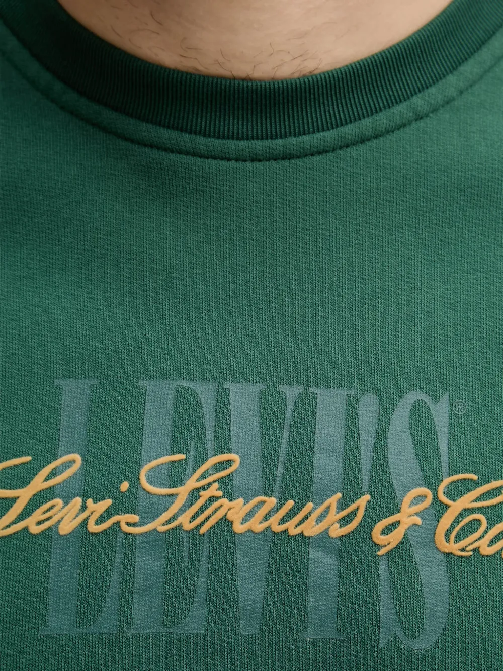 Levi's Sweater met logodetail Groen