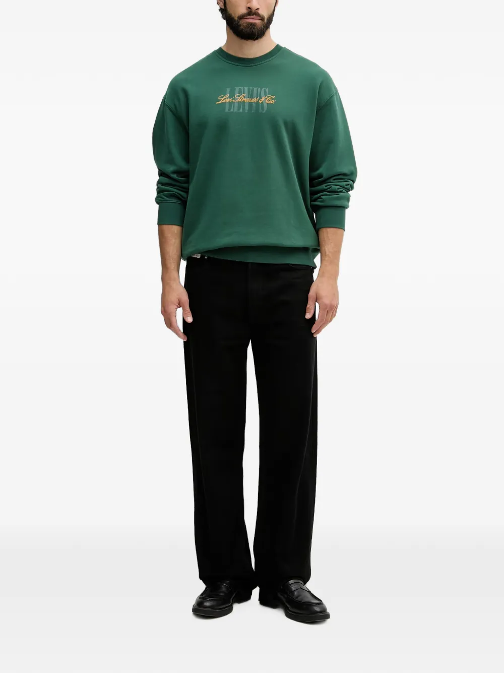 Levi's Sweater met logodetail Groen