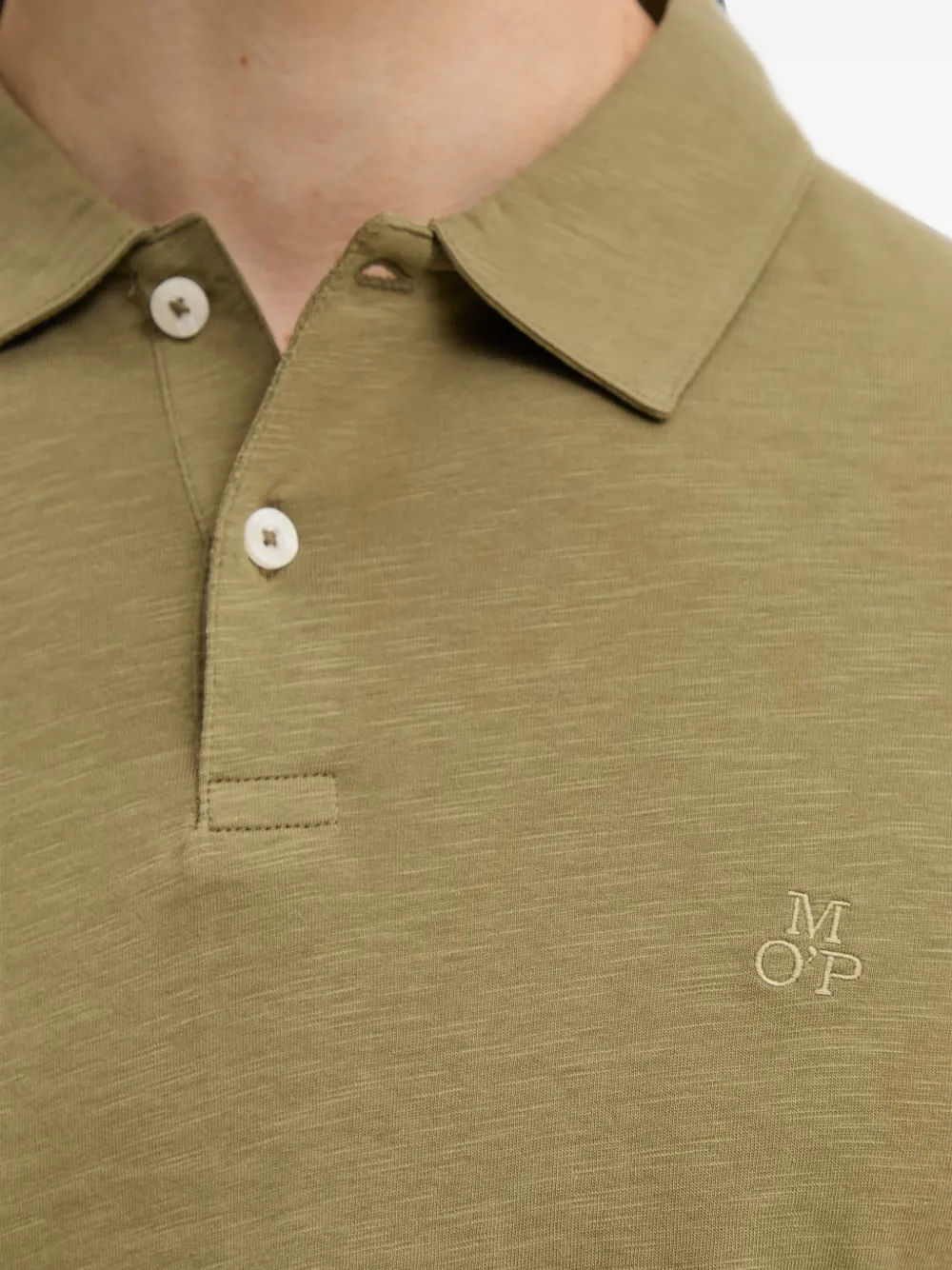Marc O'Polo Poloshirt met textuur Groen