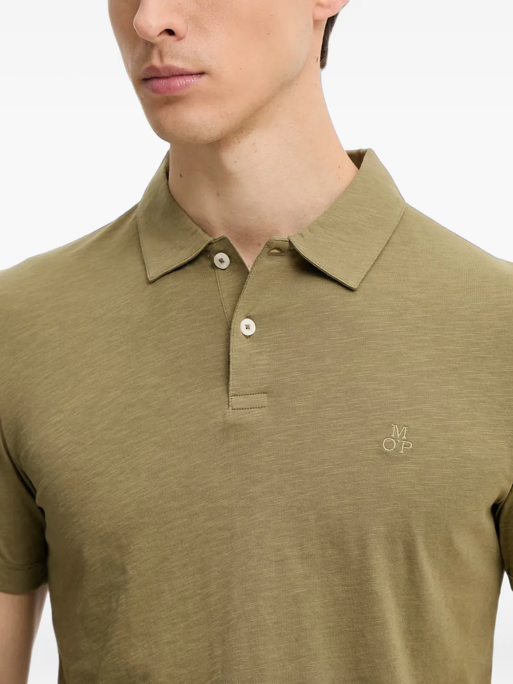 Marc O'Polo Poloshirt met textuur Groen
