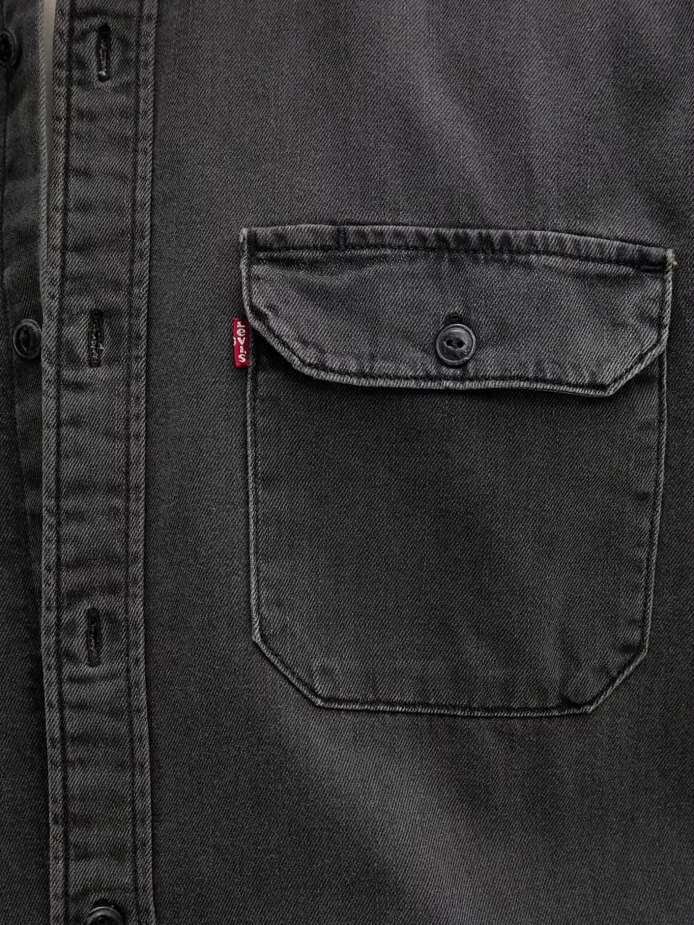 Levi's Button-up denim overhemd Grijs