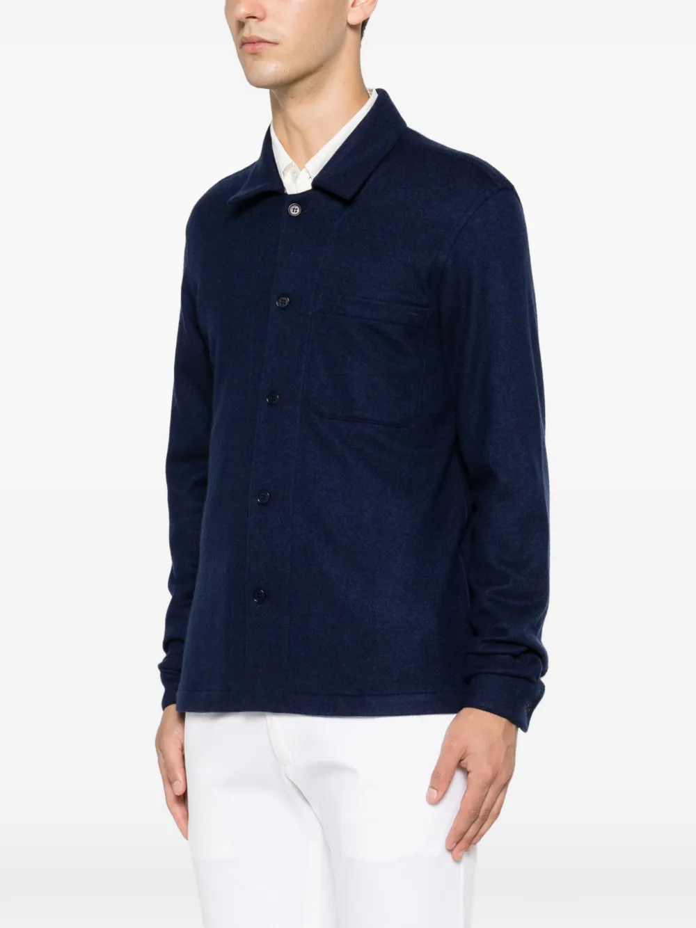 TOM FORD Overhemd met opgestikte zak Blauw