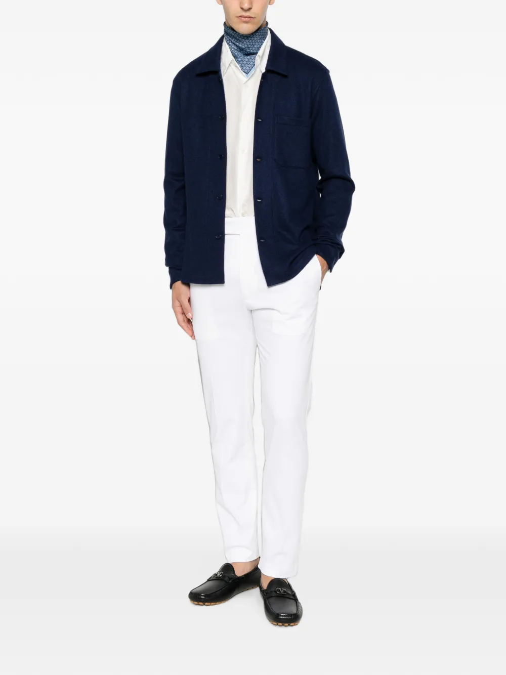 TOM FORD Overhemd met opgestikte zak Blauw