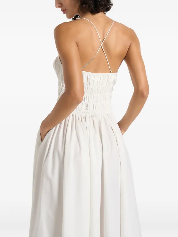 elva maxi dress Manière de Voir Elva Smocked Cotton Maxi Dress