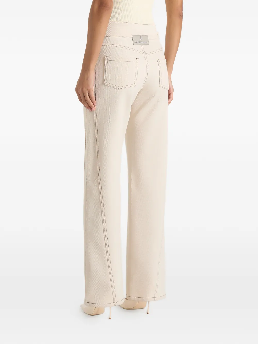 Manière De Voir Loane boyfriend jeans met gedraaide pijpen Beige