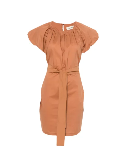 MOUTAKI robe courte ceinturée à manches bouffantes