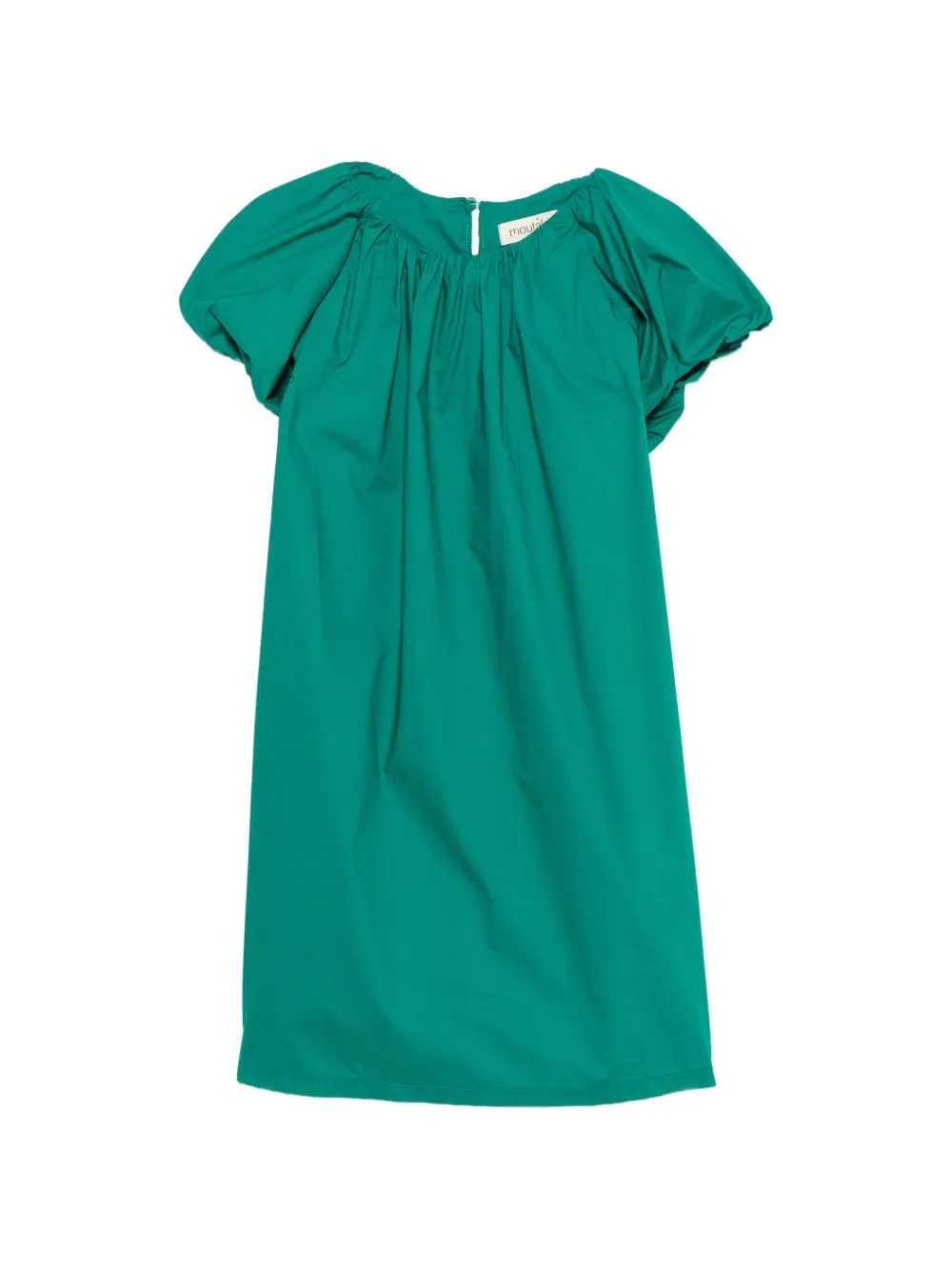 MOUTAKI puff-sleeve belted mini dress - Verde