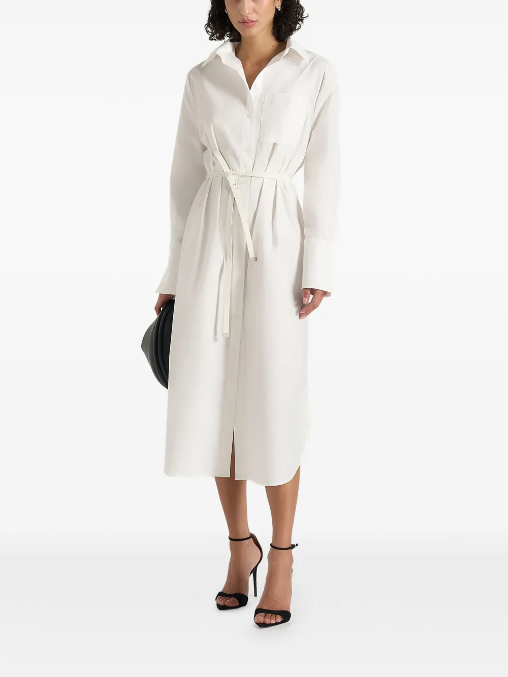 Manière De Voir Isa belted shirt dress - Bianco