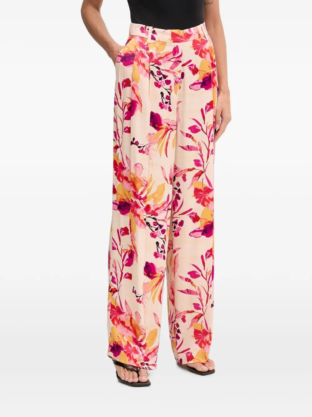 Lola Casademunt floral-print pleated trousers