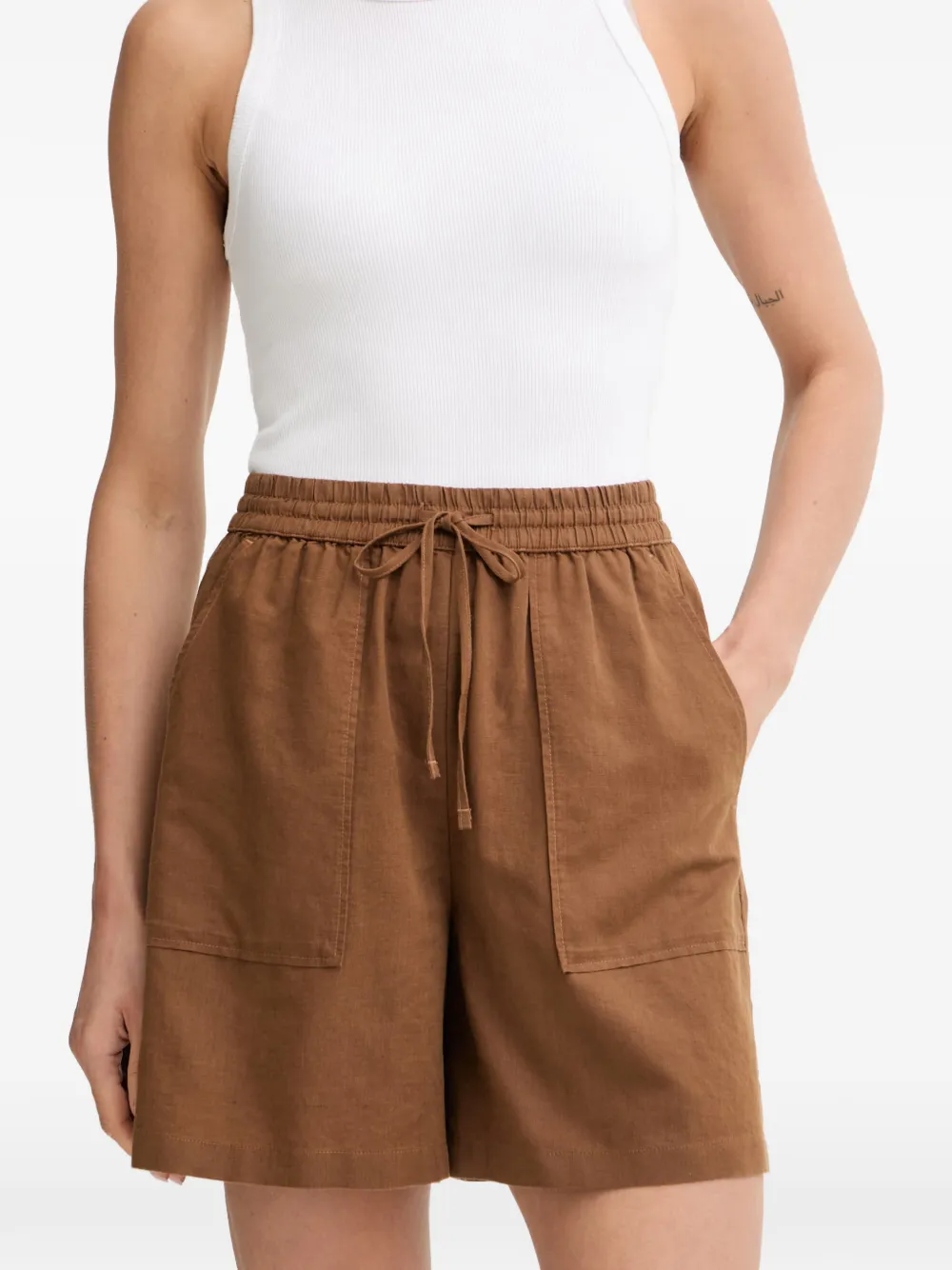 Marc O'Polo drawstring patch-pocket shorts Bruin