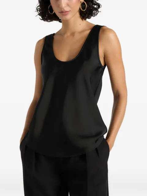Manière De Voir Mathilda satin scoop-neck open-back tank top
