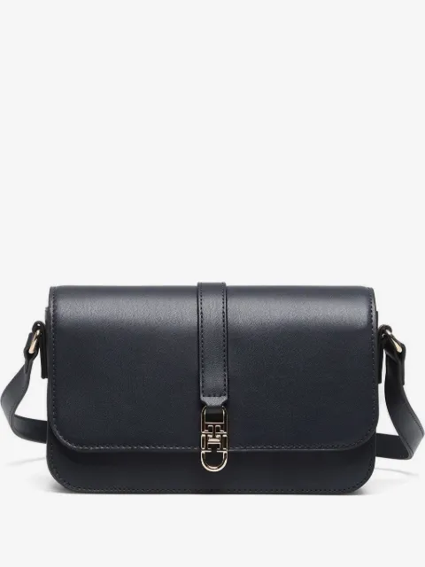 Tommy Hilfiger bolsa de hombro TH con monograma y solapa