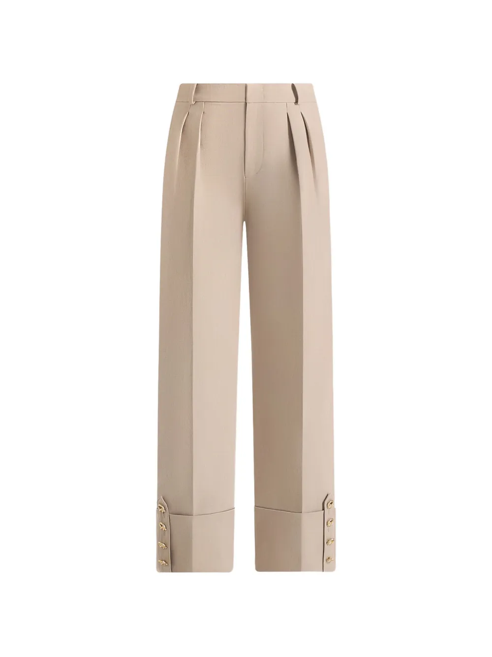 Manière De Voir Darlene turn-up detail tailored twin pleat pants - Toni neutri