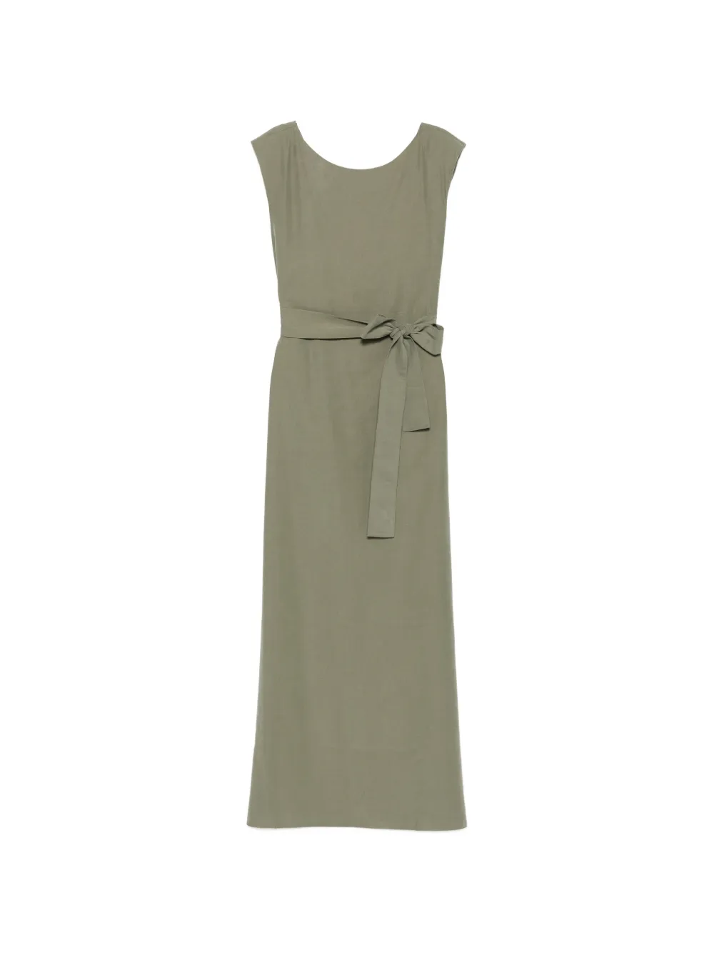 MOUTAKI belted maxi dress - Verde