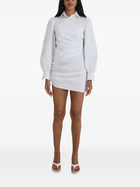 MOOS STUDIO ruched long-sleeve dress