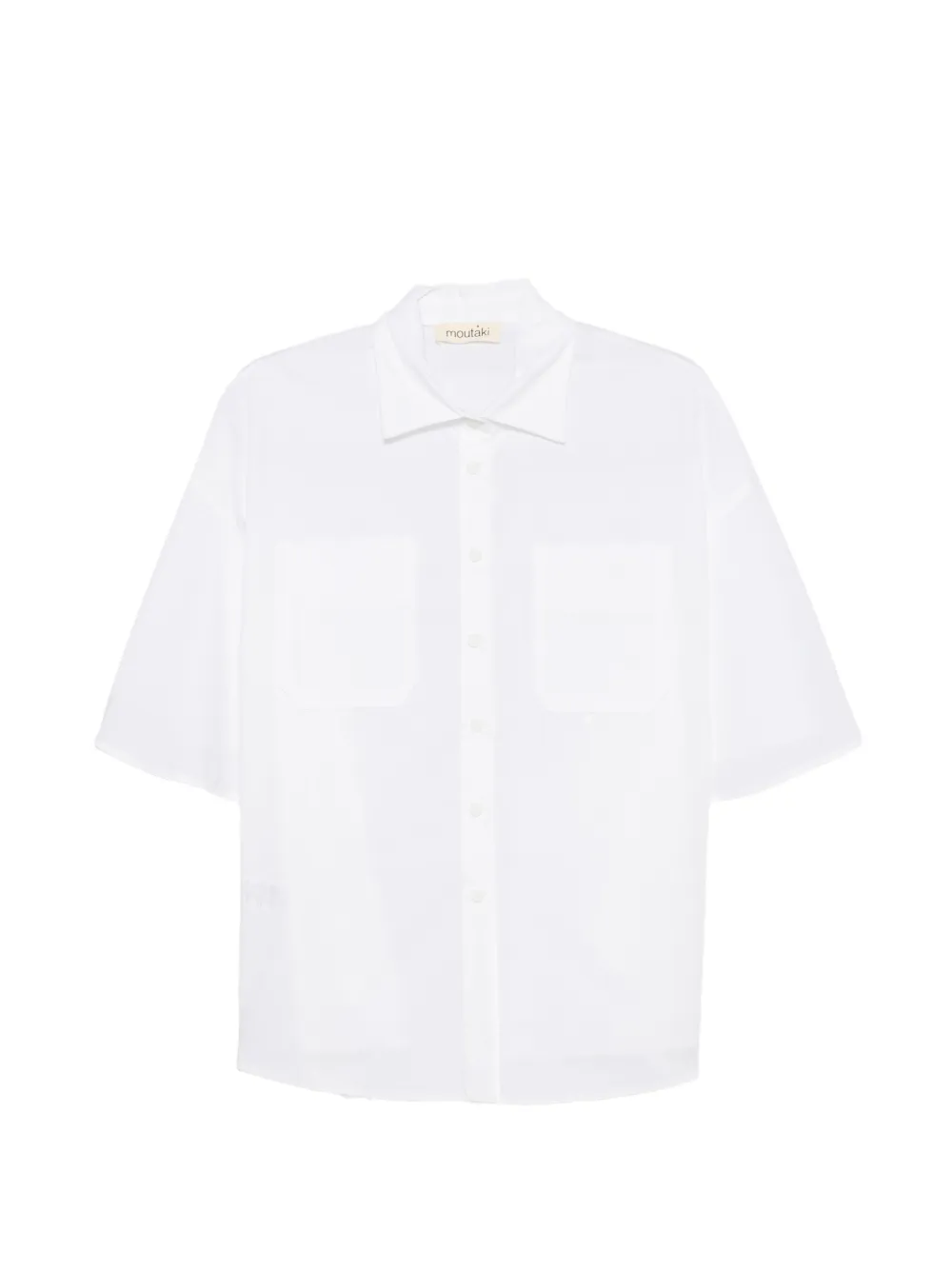 MOUTAKI flutter-sleeve button-up shirt - Bianco