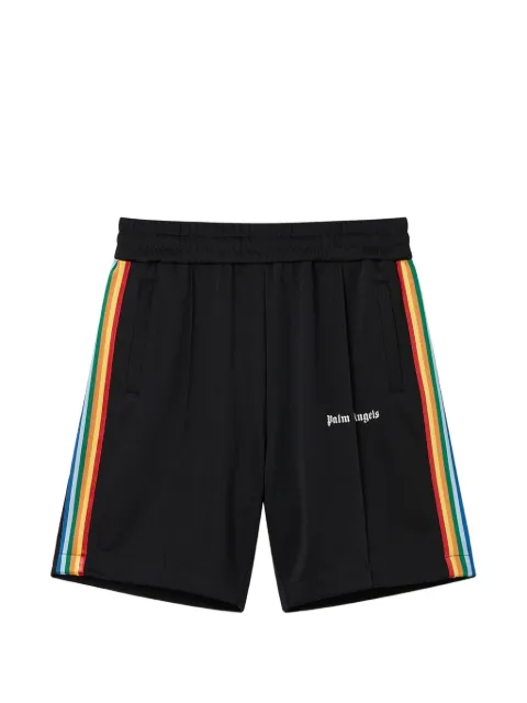 Palm Angels rainbow-stripe track shorts