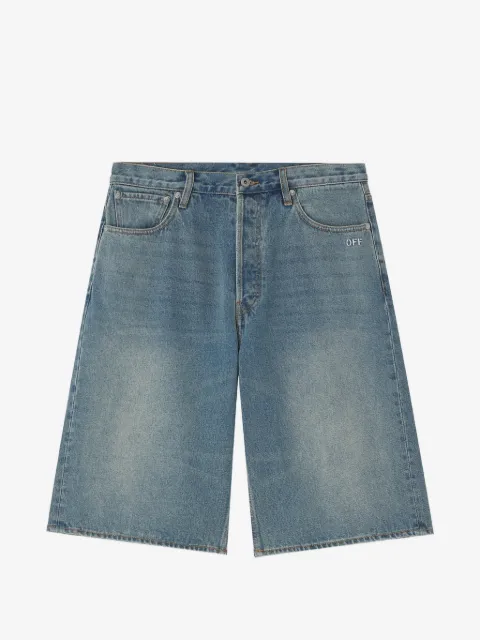 Off-White Jeans-Shorts mit Diagonals-Print