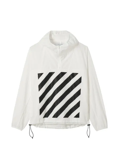 Off-White Diagonals logo-print hooded windbreaker jacket