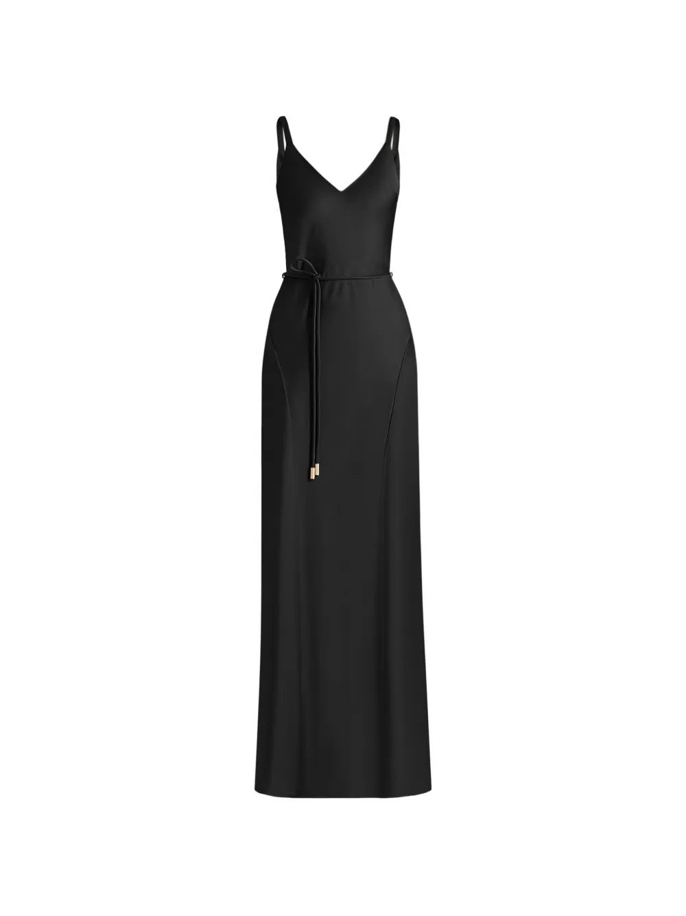Manière De Voir Saffron satin belted maxi dress - Nero