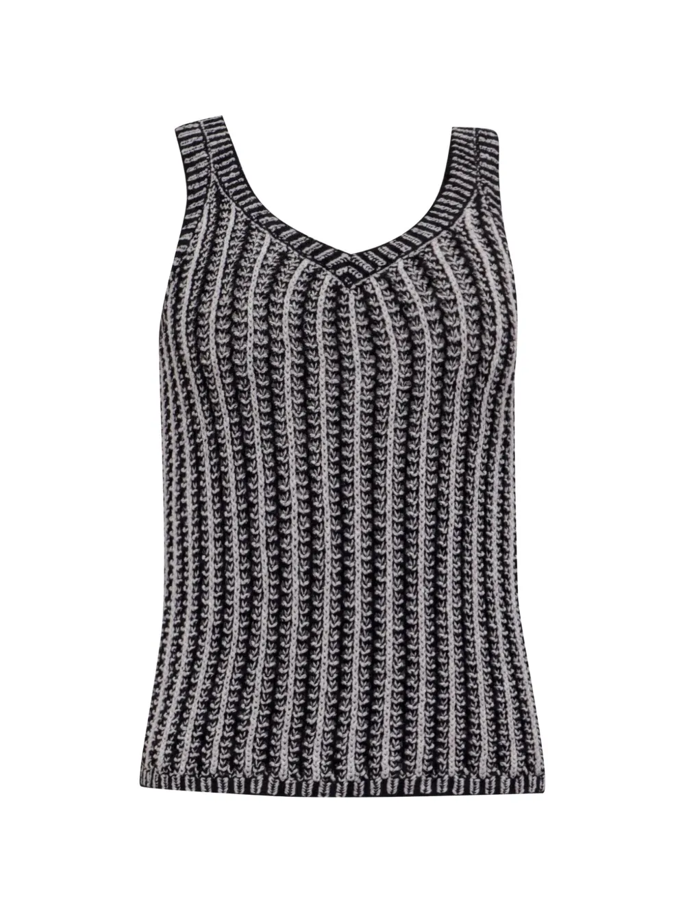 Max Mara Arrigo striped knitted top - Nero