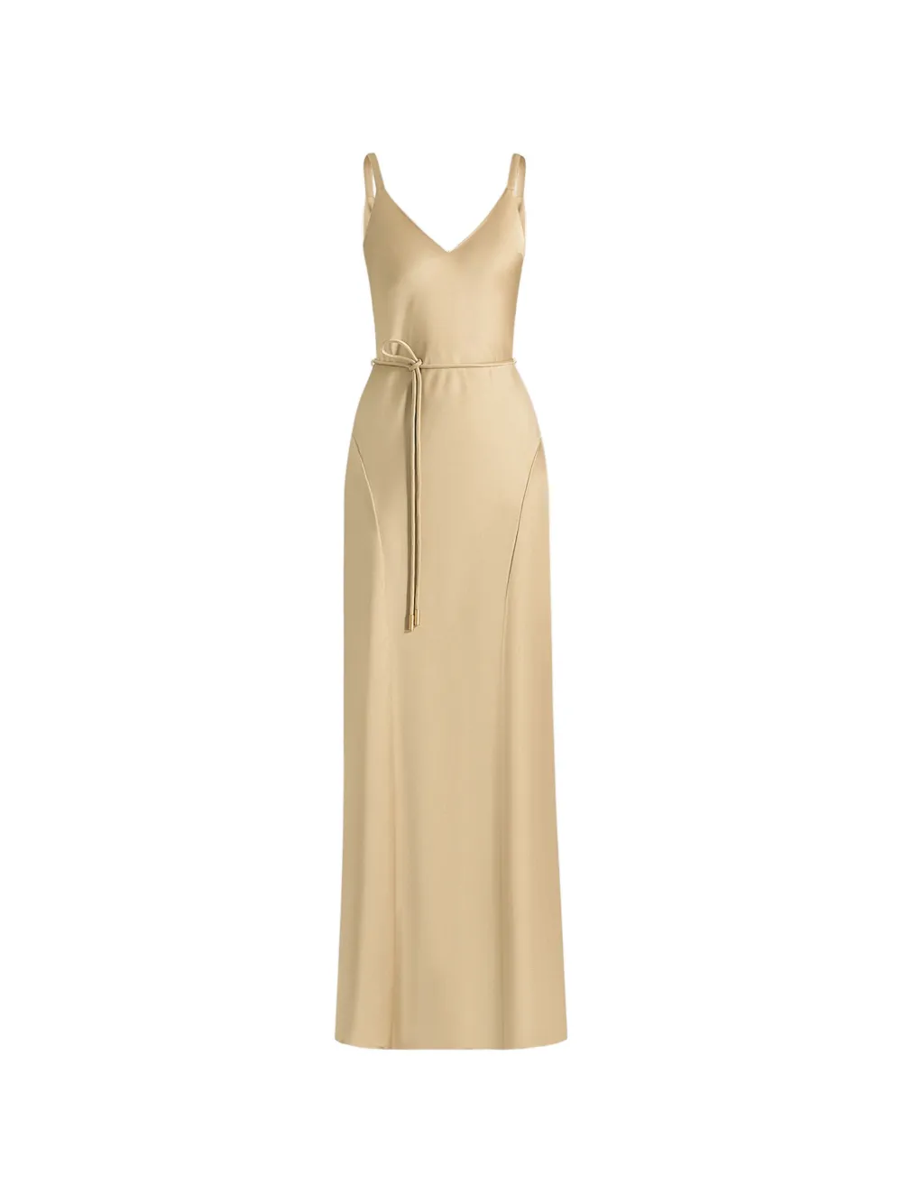 Manière De Voir Saffron satin belted maxi dress - Oro