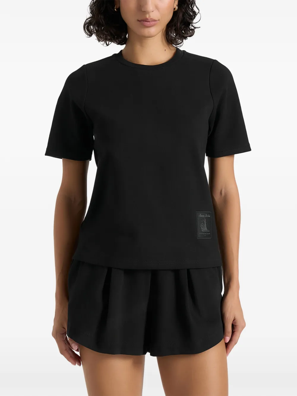 Manière De Voir TS002 in black short-sleeve cotton T-shirt - Nero