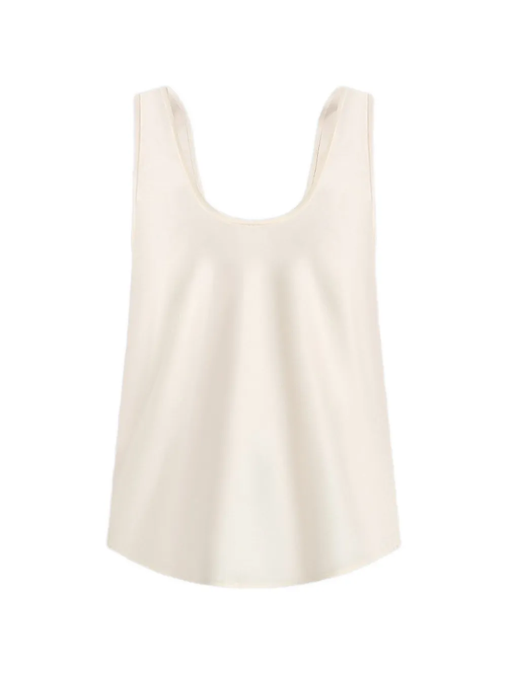 Manière De Voir Mathilda in ivory satin scoop-neck open-back vest - Toni neutri