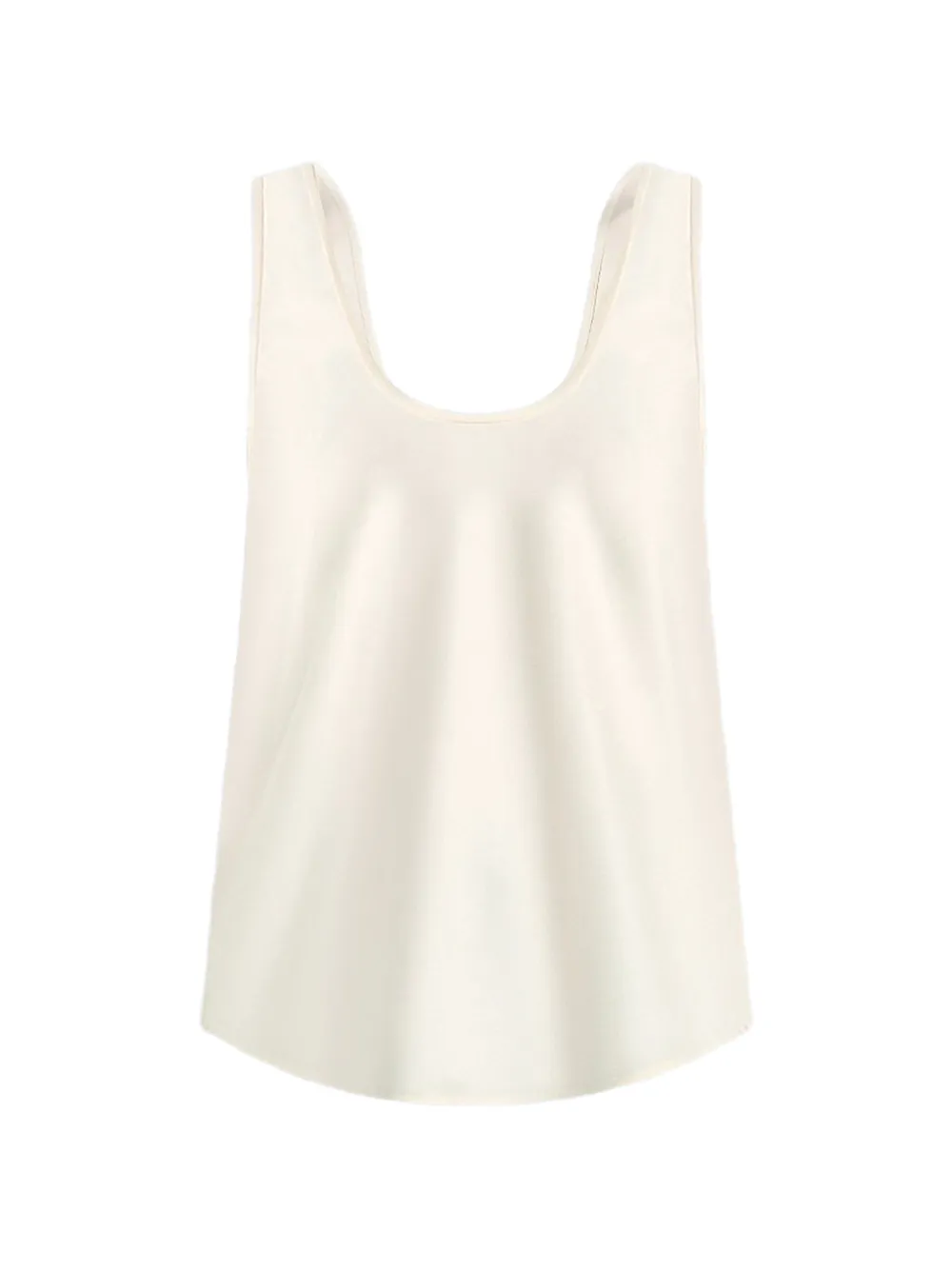 Manière De Voir Mathilda in ivory satin scoop-neck open-back vest - Toni neutri