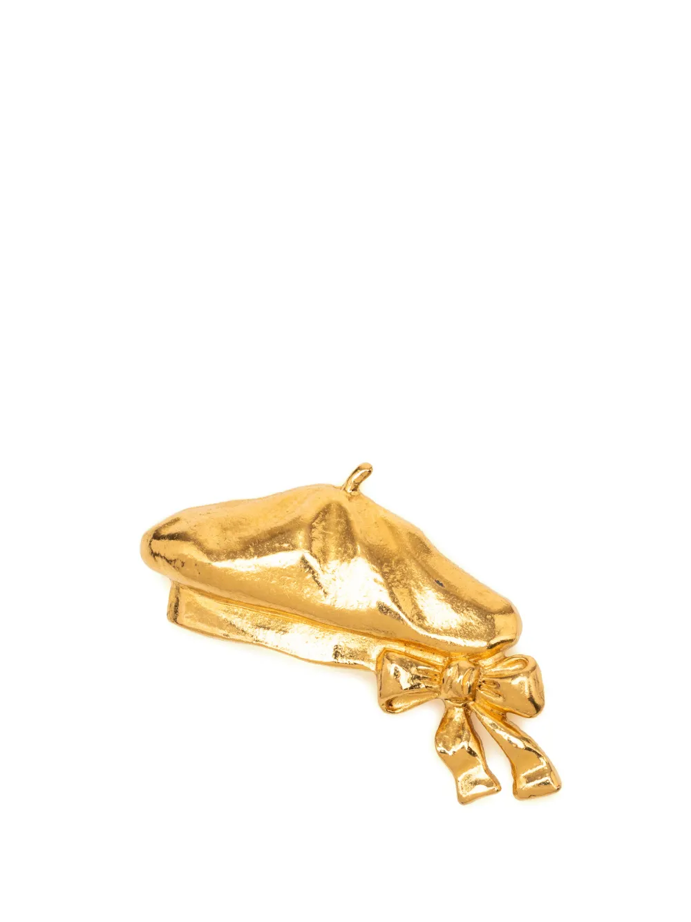 CHANEL Pre-Owned 1970-1980 Gold Plated Beret Hat Brooch costume brooch