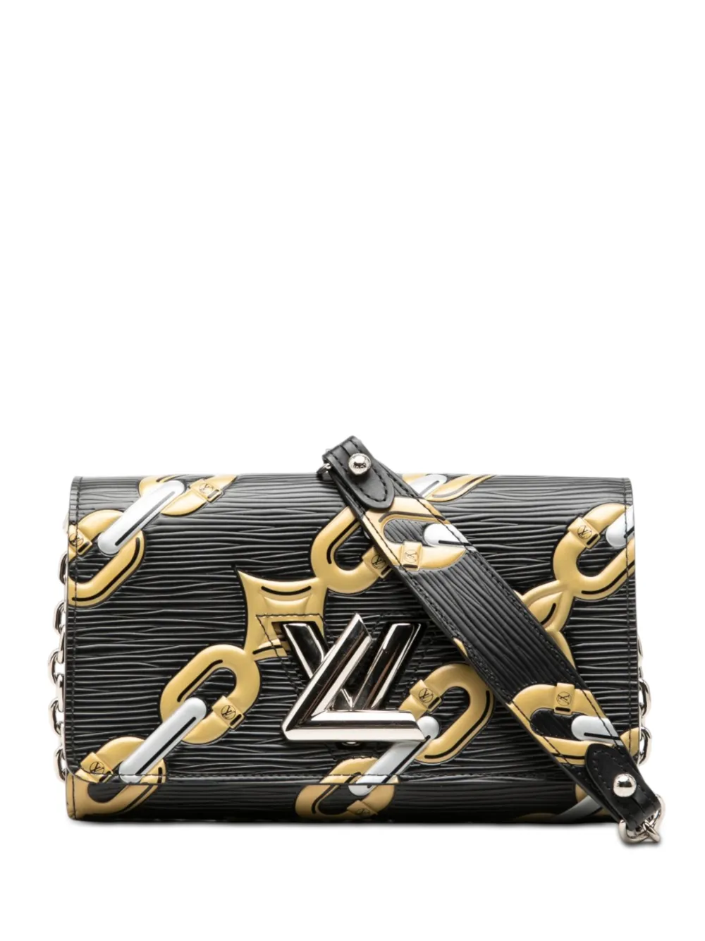 Louis Vuitton Pre-Owned 2015 Epi Chain Flower Twist Wallet On Chain crossbody bag - Schwarz