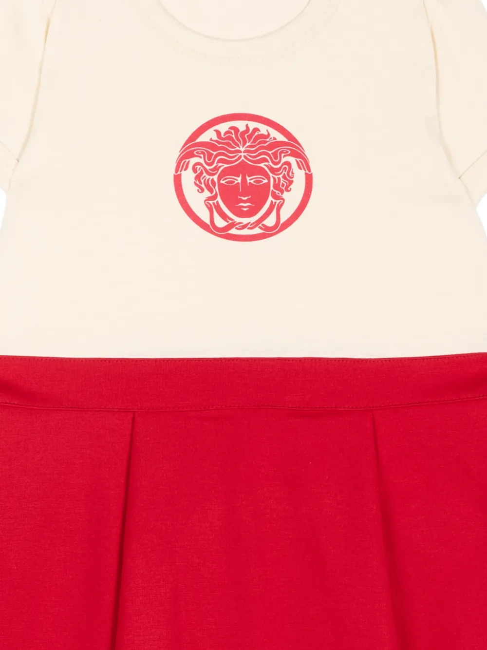 Versace Kids Medusa jurk met plooien Rood