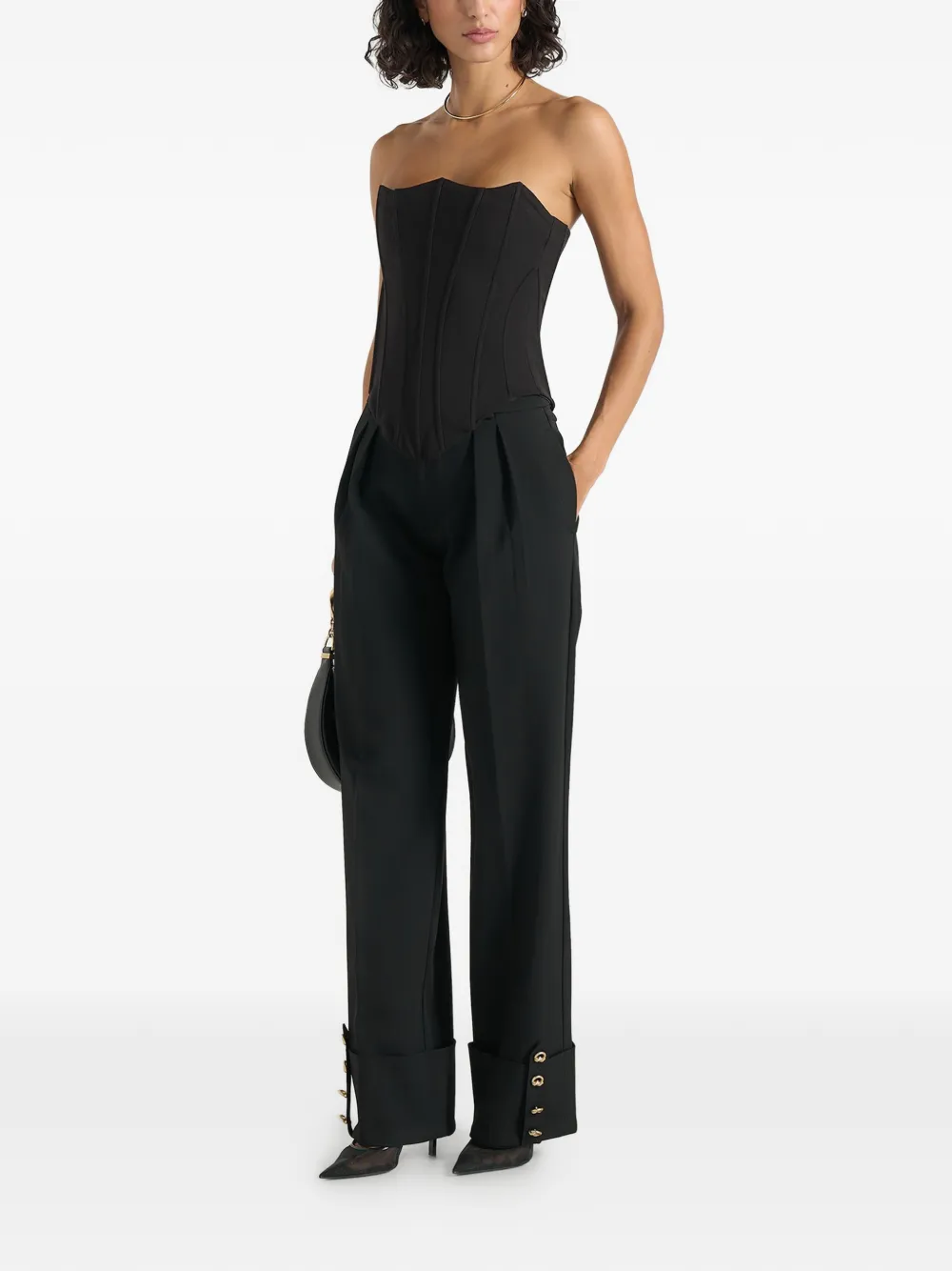 Manière De Voir Darlene geplooide pantalon Zwart