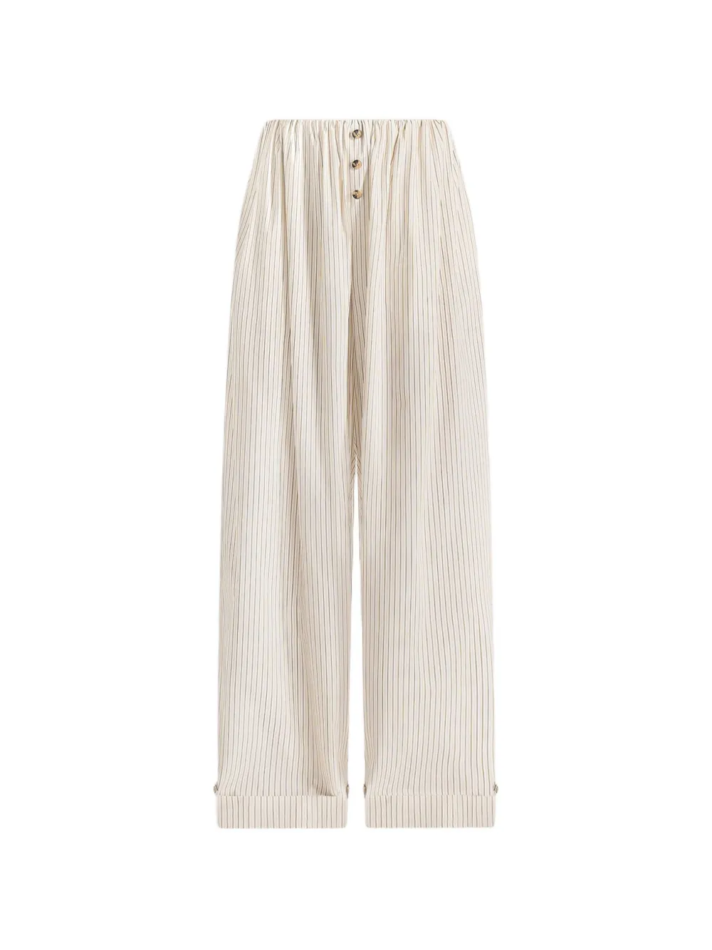 Manière De Voir Ivanna elasticated wide-leg striped cotton pants - Toni neutri