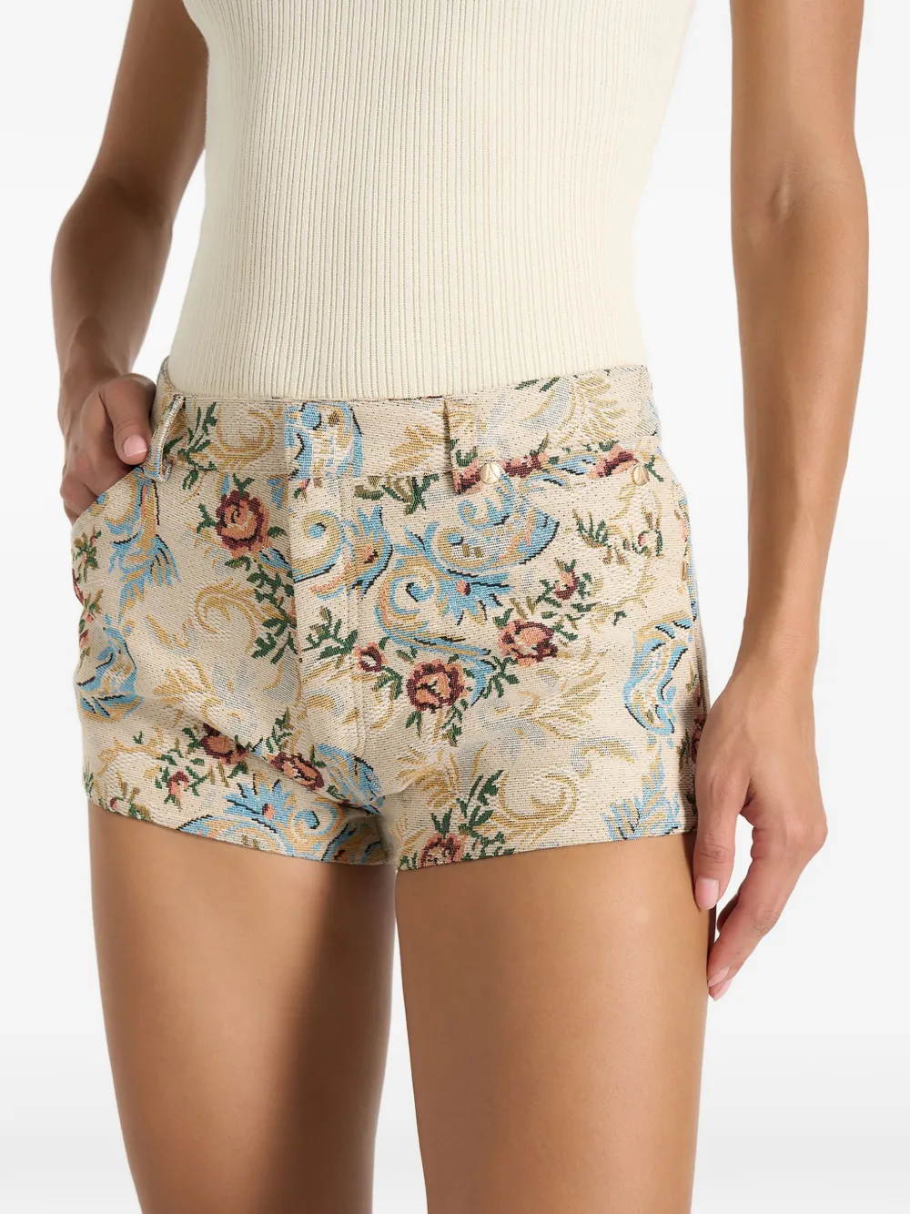 Manière De Voir Samia shorts met toelopende pijpen Beige
